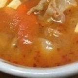 豚肉と豆腐のキムチスープ